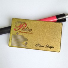 Gold Metal business Card in shine gold 